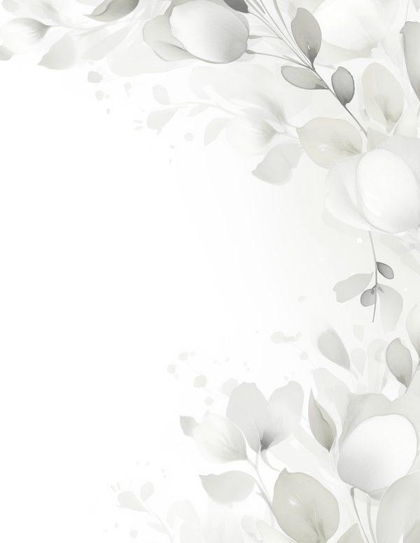 Grey Floral Watercolor Digital Paper Kit: Printable Papers, Cards, Tags, Ephemera - Commercial Use — image 4