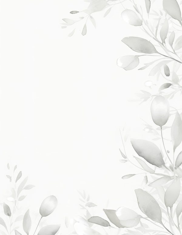 Grey Floral Watercolor Digital Paper Kit: Printable Papers, Cards, Tags, Ephemera - Commercial Use — image 7