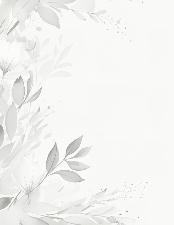 Grey Floral Watercolor Digital Paper Kit: Printable Papers, Cards, Tags, Ephemera - Commercial Use — image 8