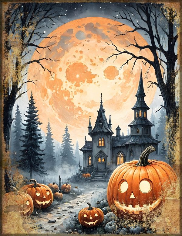 Junk Journal Kit: Printable Pages, Cards, Tags and Ephemera - Witching Hour - Commercial Use — image 17
