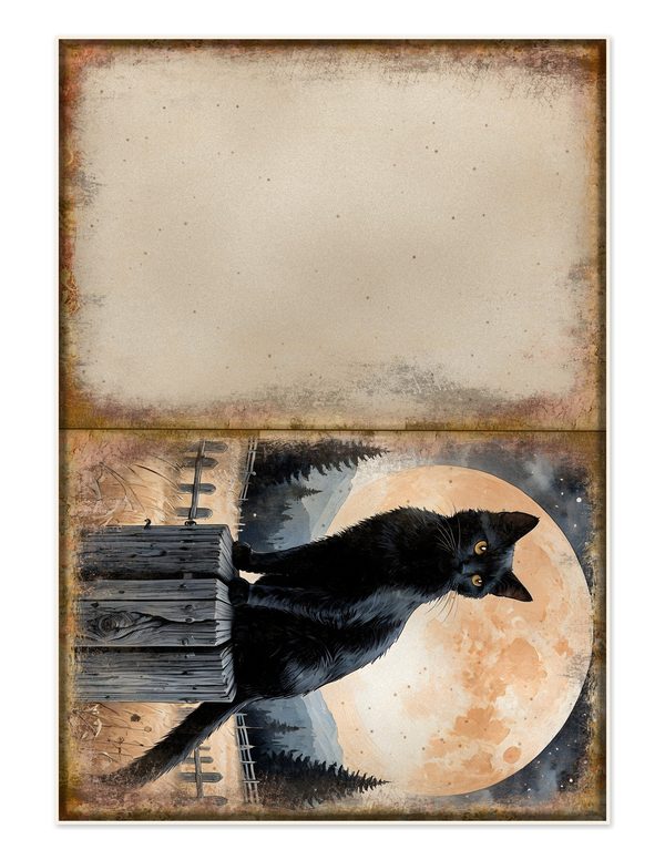 Junk Journal Kit: Printable Pages, Cards, Tags and Ephemera - Witching Hour - Commercial Use — image 27