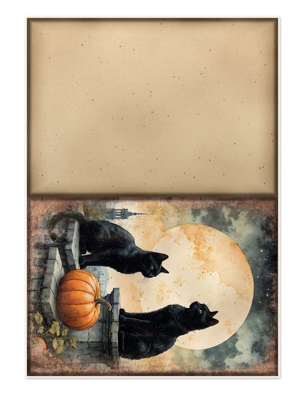 Junk Journal Kit: Printable Pages, Cards, Tags and Ephemera - Black Cats - Commercial Use — image 24