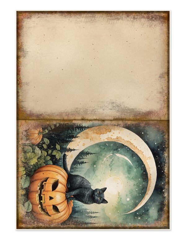 Junk Journal Kit: Printable Pages, Cards, Tags and Ephemera - Black Cats - Commercial Use — image 29