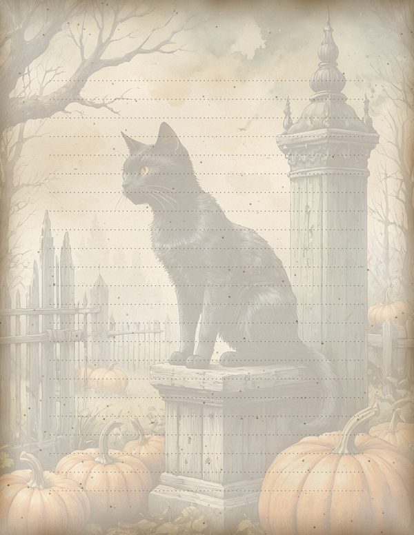 Junk Journal Kit: Printable Pages, Cards, Tags and Ephemera - Black Cats - Commercial Use — image 54
