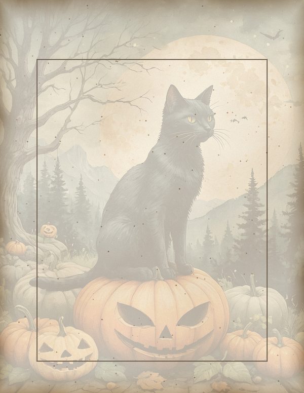 Junk Journal Kit: Printable Pages, Cards, Tags and Ephemera - Black Cats - Commercial Use — image 55