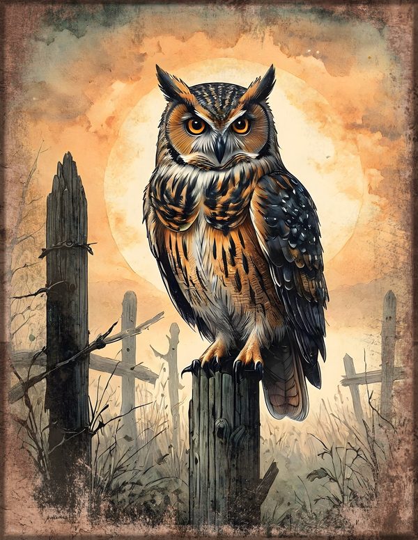 Junk Journal Kit: Printable Pages, Cards, Tags and Ephemera - Harvest Moon Owls - Commercial Use — image 18