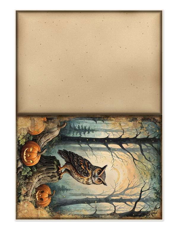 Junk Journal Kit: Printable Pages, Cards, Tags and Ephemera - Harvest Moon Owls - Commercial Use — image 20