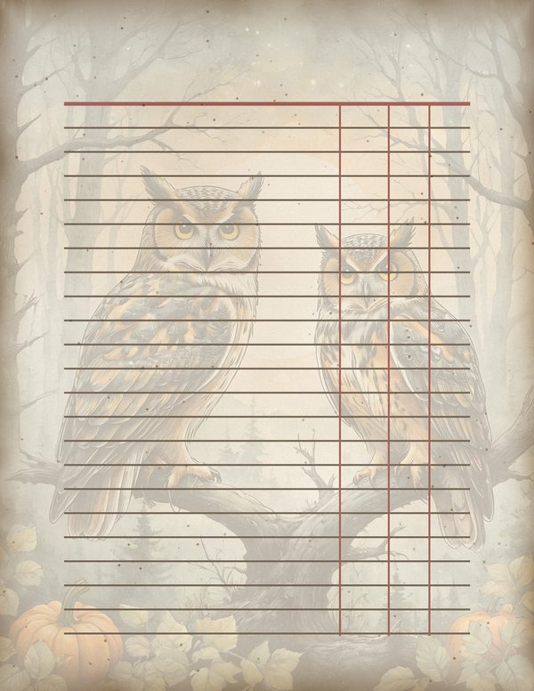 Junk Journal Kit: Printable Pages, Cards, Tags and Ephemera - Harvest Moon Owls - Commercial Use — image 56