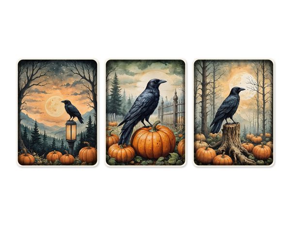 Junk Journal Kit: Printable Pages, Cards, Tags and Ephemera - Harvest Moon Ravens - Commercial Use — image 55