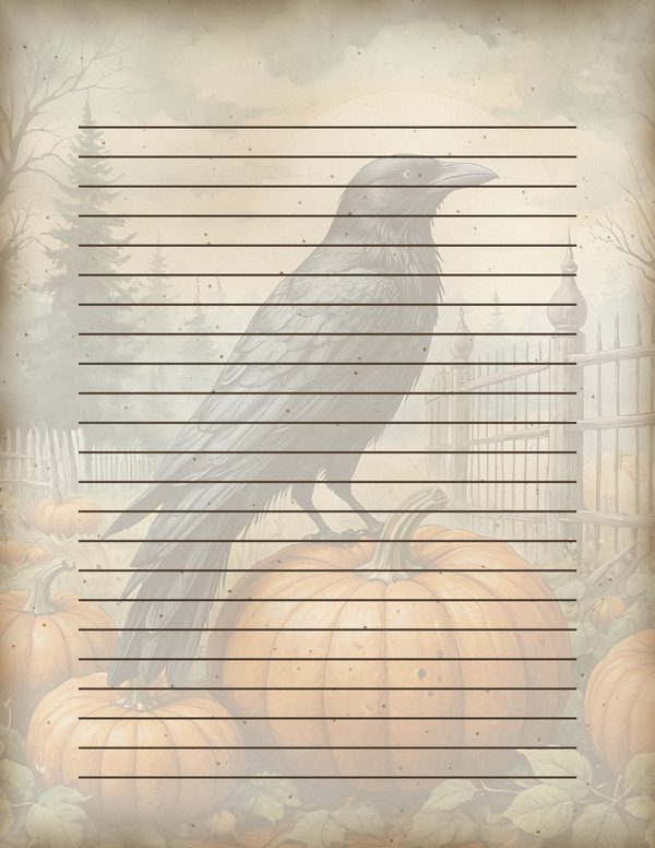 Junk Journal Kit: Printable Pages, Cards, Tags and Ephemera - Harvest Moon Ravens - Commercial Use — image 58