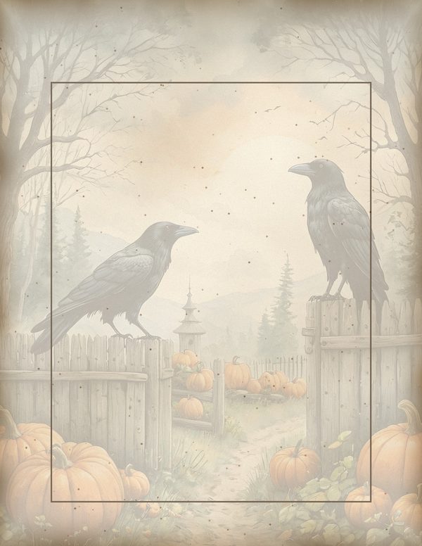Junk Journal Kit: Printable Pages, Cards, Tags and Ephemera - Harvest Moon Ravens - Commercial Use — image 60