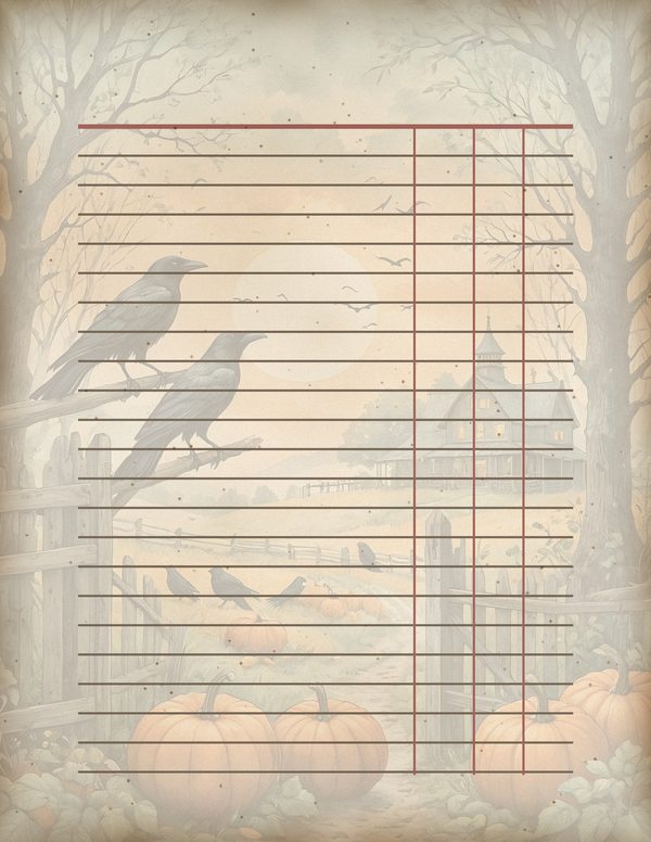 Junk Journal Kit: Printable Pages, Cards, Tags and Ephemera - Harvest Moon Ravens - Commercial Use — image 62