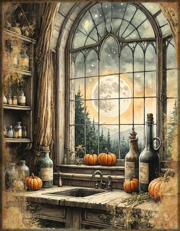Junk Journal Papers: Printable Vintage Pages - Witches Kitchen - Commercial Use — image 35