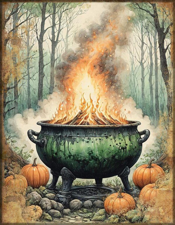 Junk Journal Papers: Printable Vintage Pages - Witches Kitchen - Commercial Use — image 43