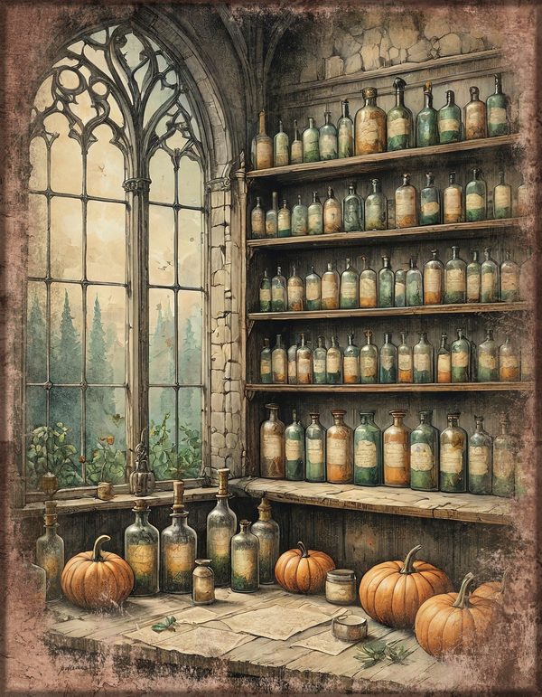 Junk Journal Papers: Printable Vintage Pages - Witches Kitchen - Commercial Use — image 50