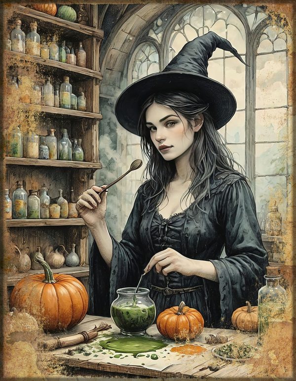 Junk Journal Papers: Printable Vintage Pages - Witches Kitchen - Commercial Use — image 53