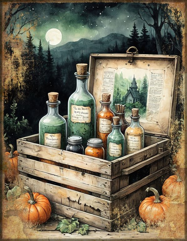 Junk Journal Papers: Printable Vintage Pages - Witches Kitchen - Commercial Use — image 61