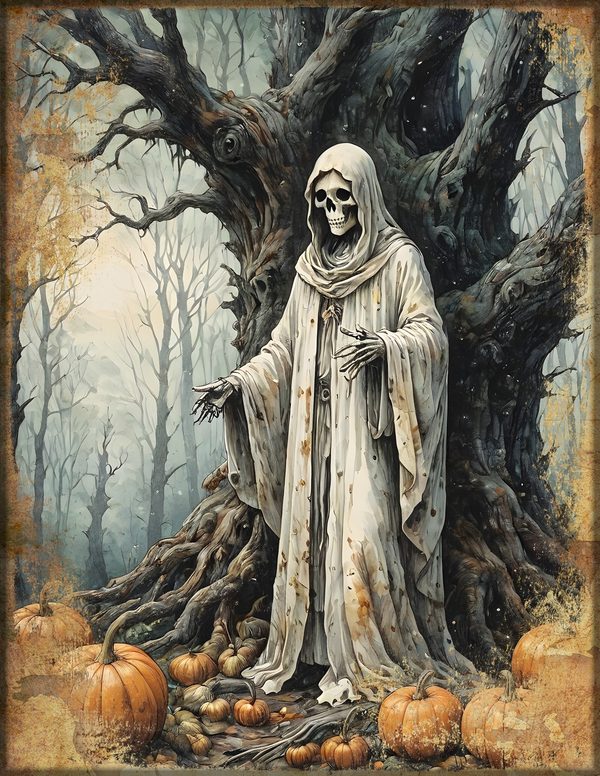 Junk Journal Papers: Printable Vintage Pages - Harvest Moon Hauntings - Commercial Use — image 5