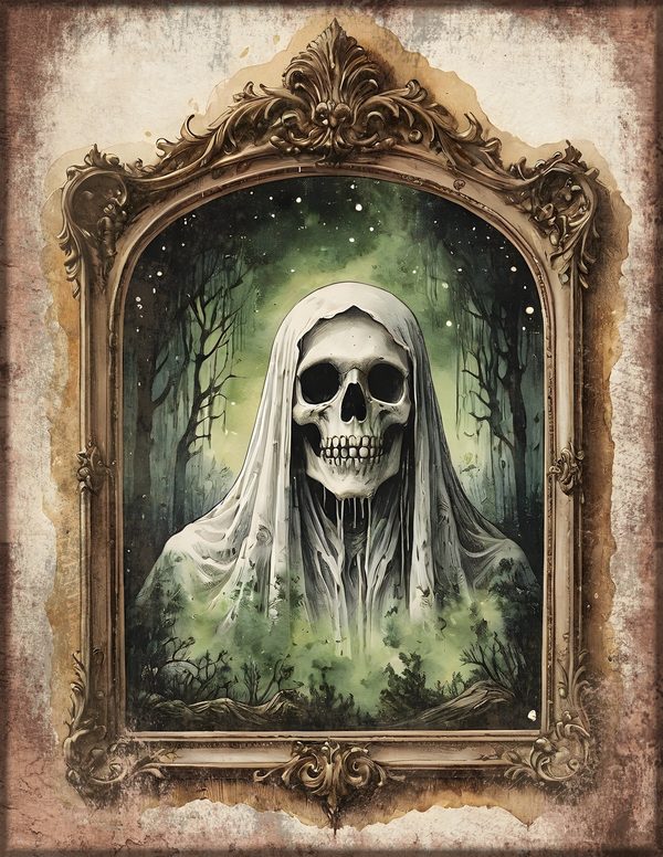 Junk Journal Papers: Printable Vintage Pages - Harvest Moon Hauntings - Commercial Use — image 6