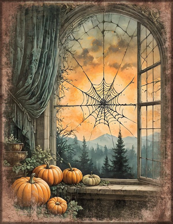 Junk Journal Papers: Printable Vintage Pages - Harvest Moon Hauntings - Commercial Use — image 10