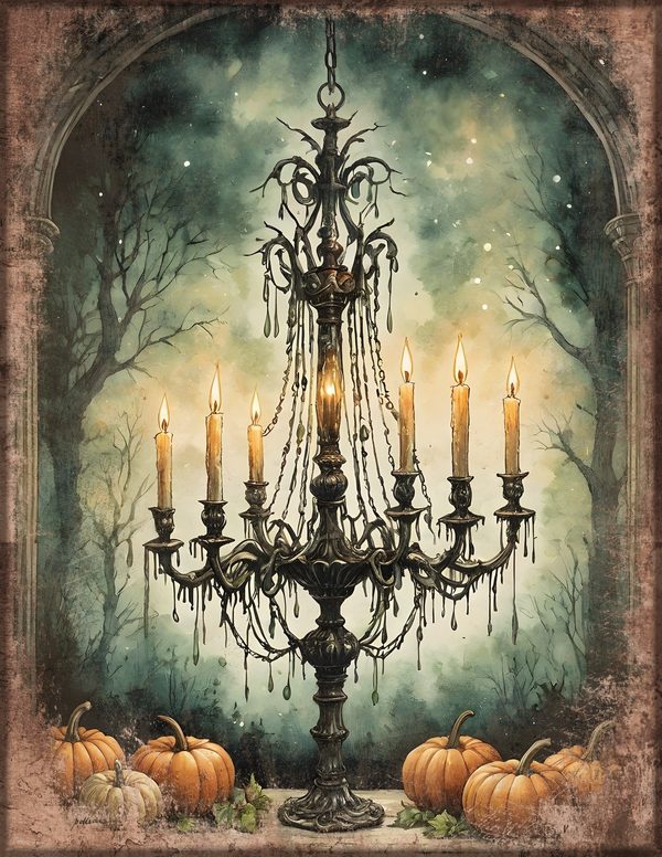 Junk Journal Papers: Printable Vintage Pages - Harvest Moon Hauntings - Commercial Use — image 12