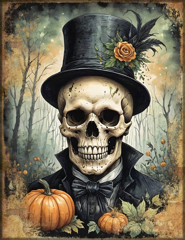 Junk Journal Papers: Printable Vintage Pages - Harvest Moon Hauntings - Commercial Use — image 15