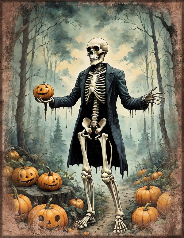 Junk Journal Papers: Printable Vintage Pages - Harvest Moon Hauntings - Commercial Use — image 16