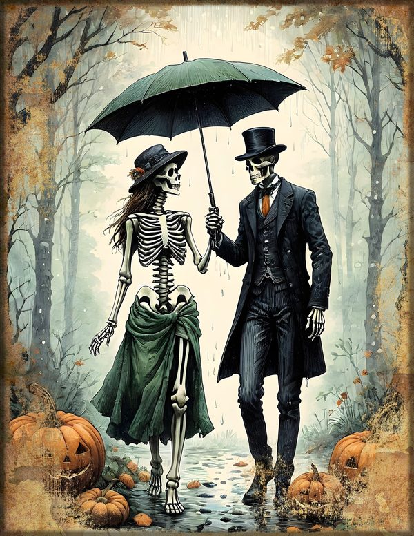 Junk Journal Papers: Printable Vintage Pages - Harvest Moon Hauntings - Commercial Use — image 17