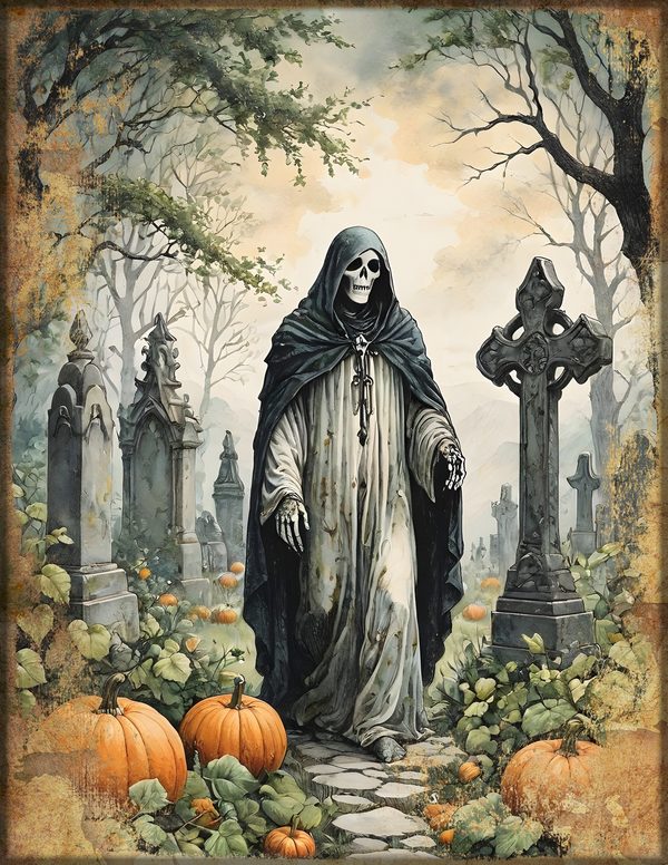 Junk Journal Papers: Printable Vintage Pages - Harvest Moon Hauntings - Commercial Use — image 21