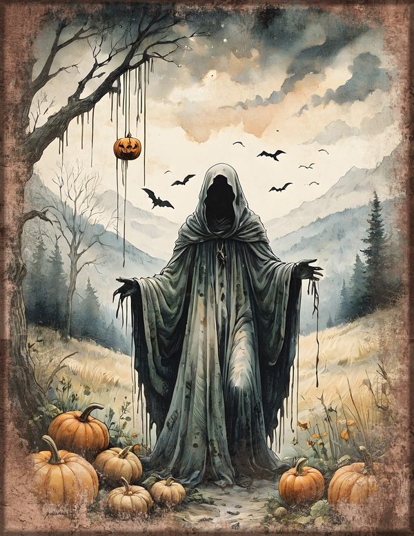 Junk Journal Papers: Printable Vintage Pages - Harvest Moon Hauntings - Commercial Use — image 22