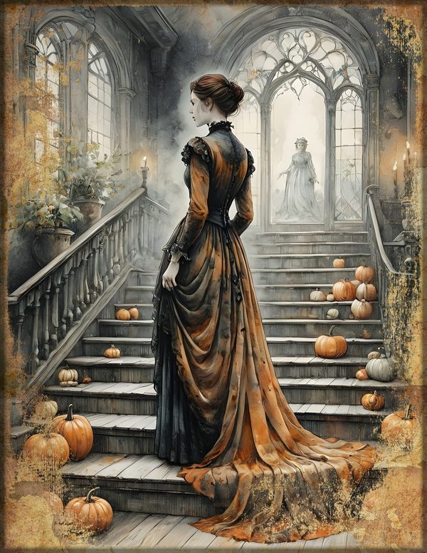 Junk Journal Papers: Printable Vintage Pages - Harvest Moon Hauntings - Commercial Use — image 23