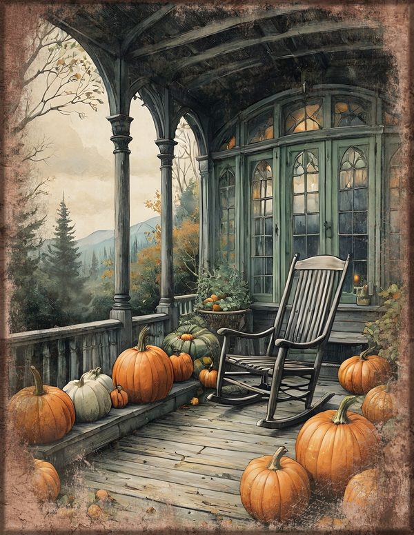 Junk Journal Papers: Printable Vintage Pages - Harvest Moon Hauntings - Commercial Use — image 26