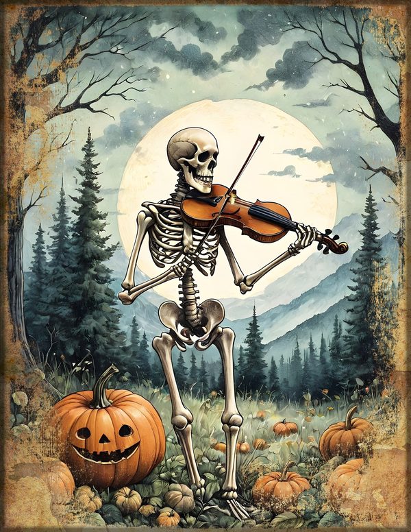 Junk Journal Papers: Printable Vintage Pages - Harvest Moon Hauntings - Commercial Use — image 29