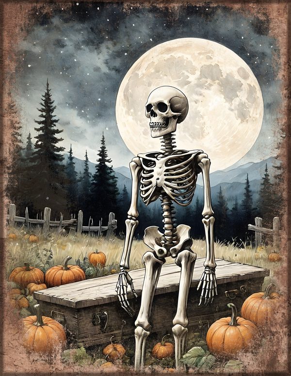Junk Journal Papers: Printable Vintage Pages - Harvest Moon Hauntings - Commercial Use — image 32