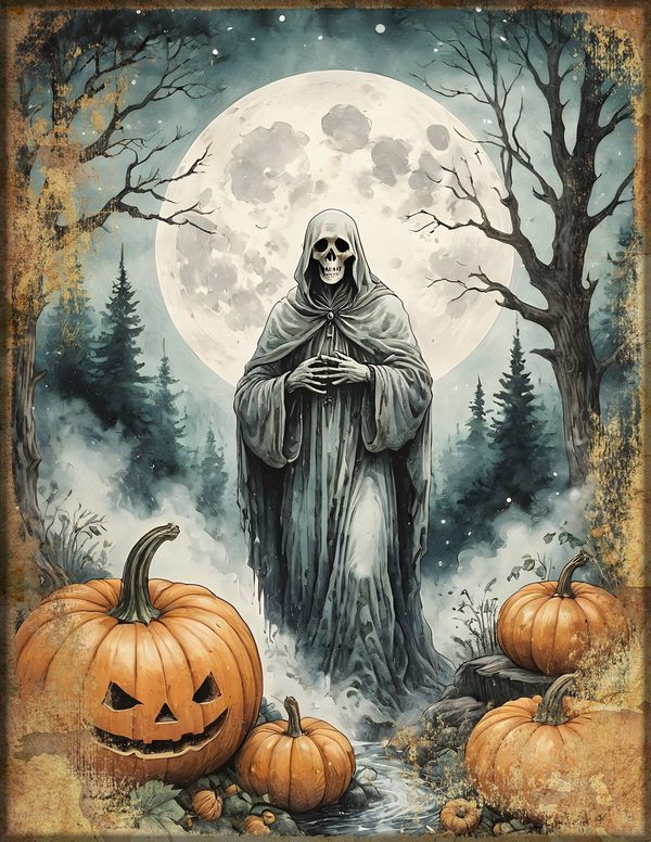 Junk Journal Papers: Printable Vintage Pages - Harvest Moon Hauntings - Commercial Use — image 37