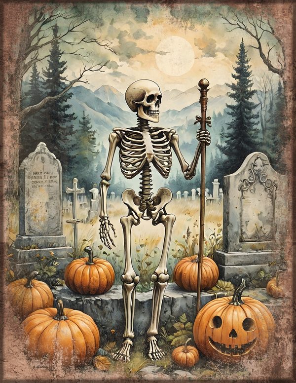 Junk Journal Papers: Printable Vintage Pages - Harvest Moon Hauntings - Commercial Use — image 40