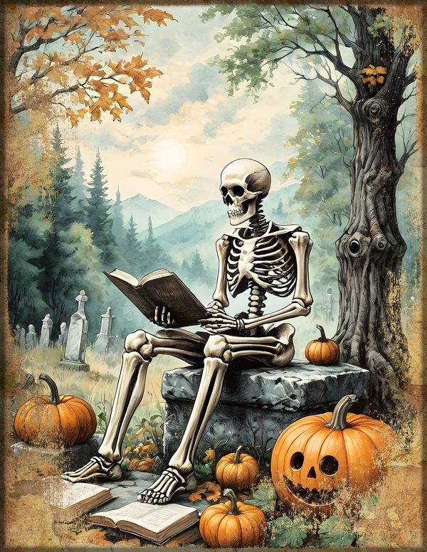 Junk Journal Papers: Printable Vintage Pages - Harvest Moon Hauntings - Commercial Use — image 41
