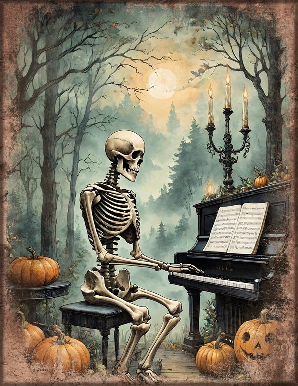 Junk Journal Papers: Printable Vintage Pages - Harvest Moon Hauntings - Commercial Use — image 42