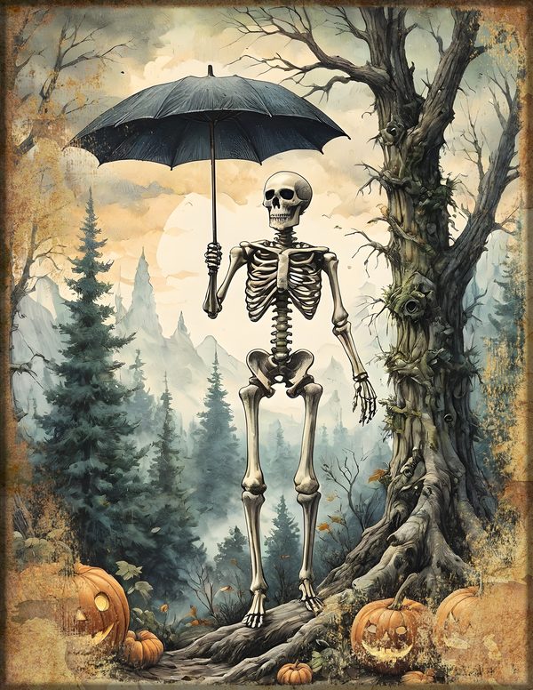 Junk Journal Papers: Printable Vintage Pages - Harvest Moon Hauntings - Commercial Use — image 45
