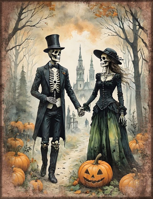 Junk Journal Papers: Printable Vintage Pages - Harvest Moon Hauntings - Commercial Use — image 46