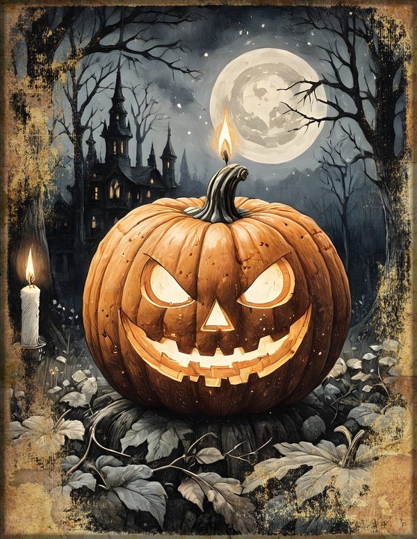 Junk Journal Papers: Printable Vintage Pages - Harvest Moon Hauntings - Commercial Use — image 47