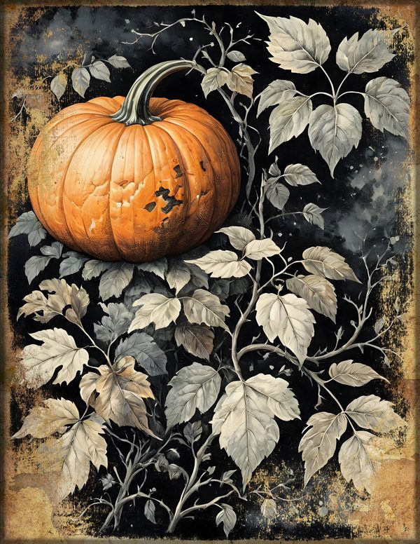 Junk Journal Papers: Printable Vintage Pages - Harvest Moon Hauntings - Commercial Use — image 49