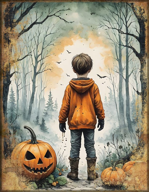Junk Journal Papers: Printable Vintage Pages - Harvest Moon Hauntings - Commercial Use — image 59