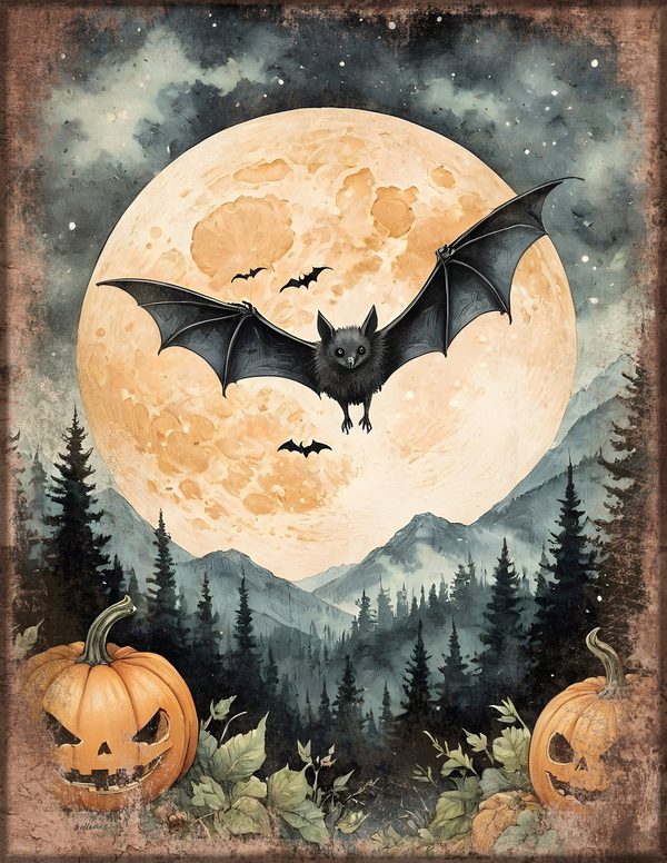 Junk Journal Papers: Printable Vintage Pages - Harvest Moon Hauntings - Commercial Use — image 60