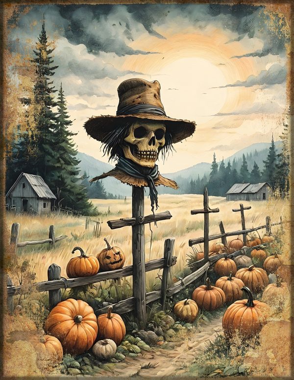 Junk Journal Papers: Printable Vintage Pages - Harvest Moon Hauntings - Commercial Use — image 61