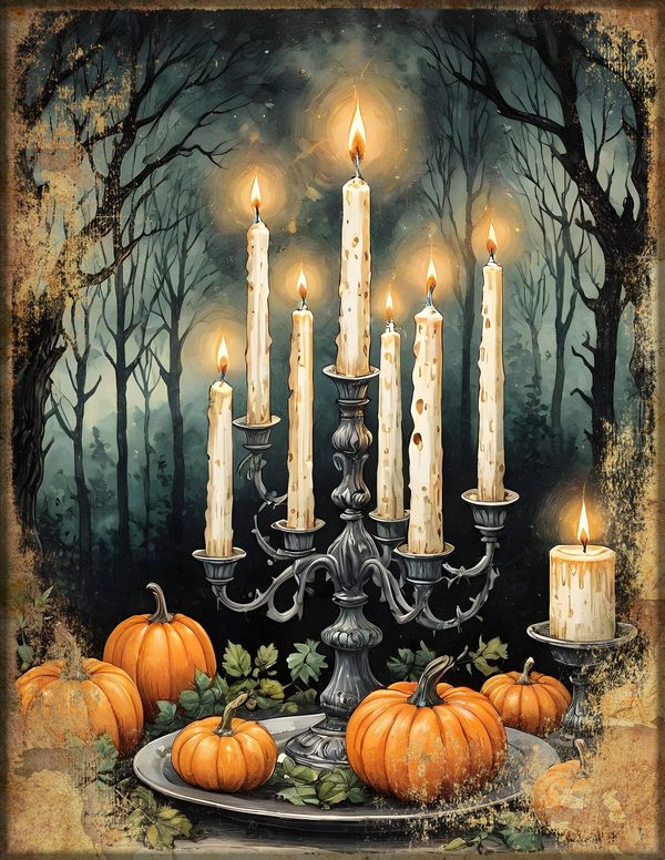 Junk Journal Papers: Printable Vintage Pages - Harvest Moon Hauntings - Commercial Use — image 63
