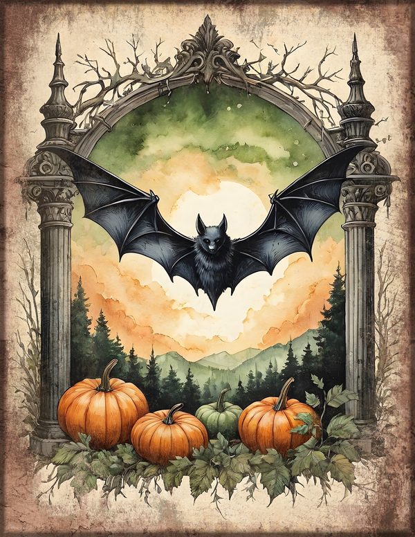Junk Journal Papers: Printable Vintage Pages - Harvest Moon Hauntings - Commercial Use — image 64