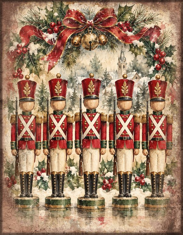 Vintage Christmas Morning Junk Journal Kit: Printable Papers, Cards, Tags (Digital Download) — image 9