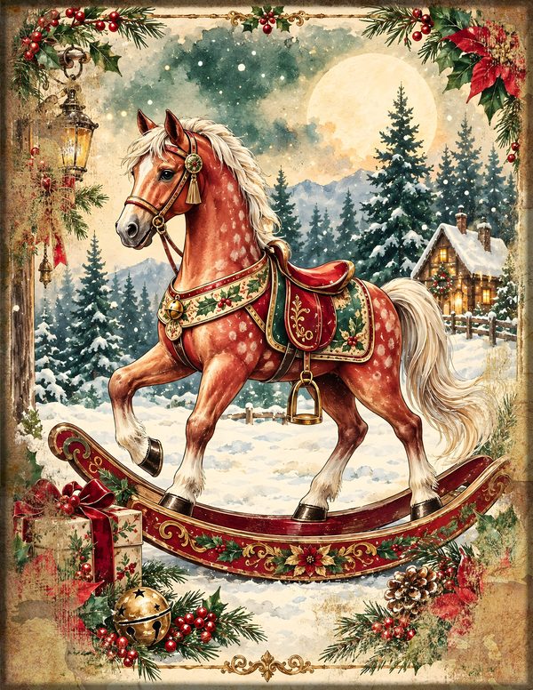 Vintage Christmas Morning Junk Journal Kit: Printable Papers, Cards, Tags (Digital Download) — image 18