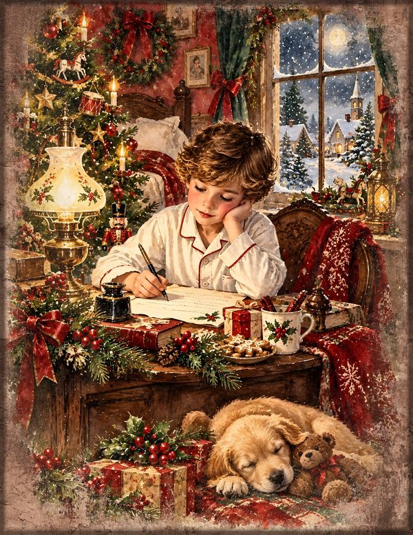Vintage Christmas Morning Junk Journal Kit: Printable Papers, Cards, Tags (Digital Download) — image 23